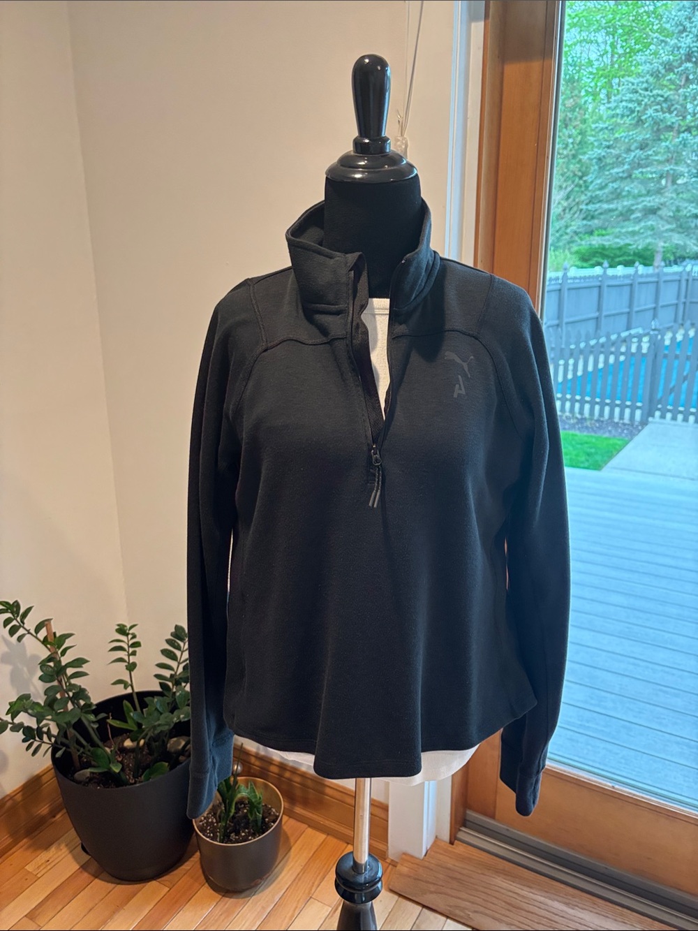 Puma Black Half-Zip Pullover Sweatshirt